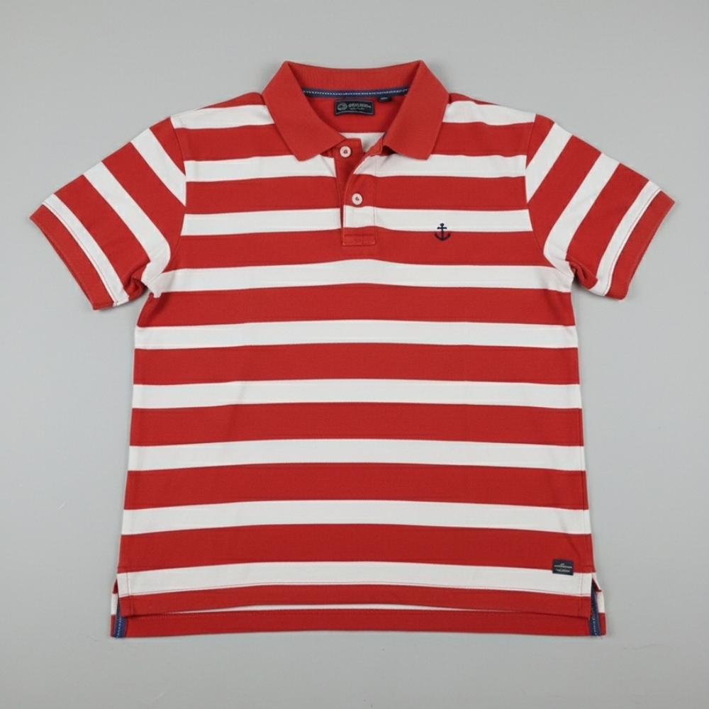 Arrow Polo Shirt in Red and White Stripes